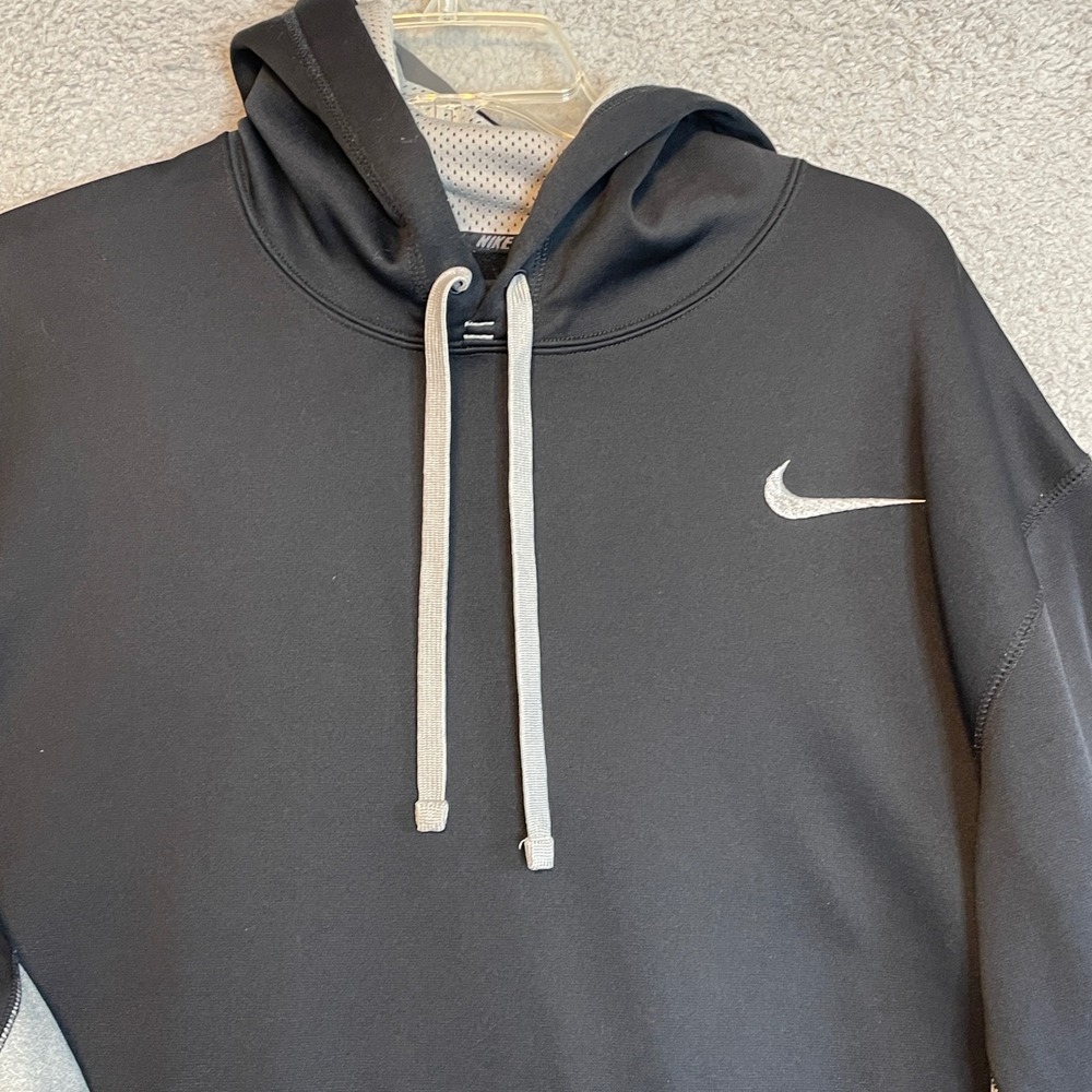Nike Therma-FIT Hoodie XXL Pullover Gray Accents Black Athletic Activewear - Picture 2 of 7